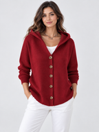 Women's Hooded Knit Cardigan