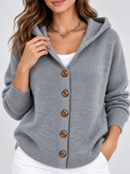 Women's Hooded Knit Cardigan