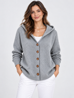 Women's Hooded Knit Cardigan