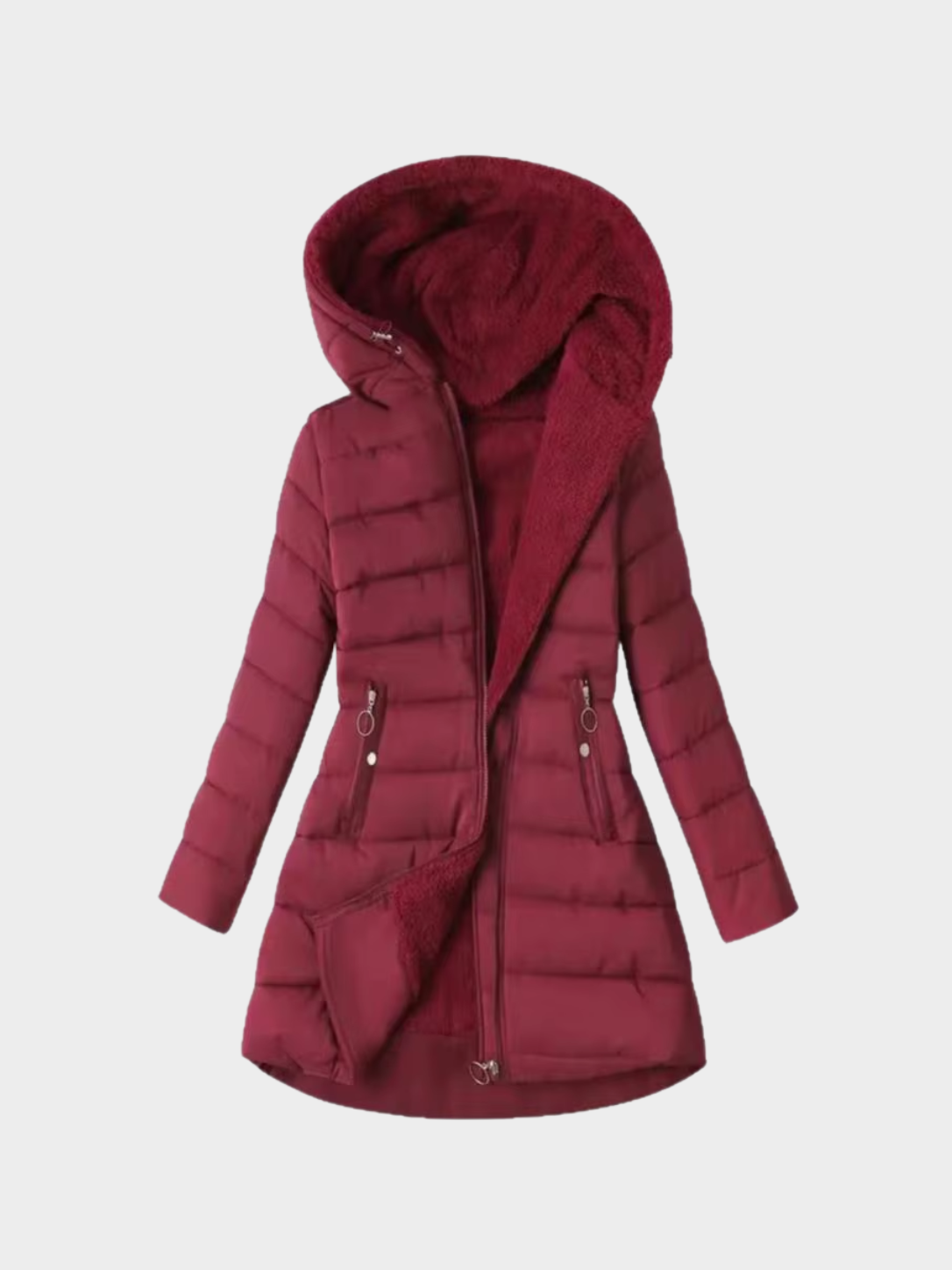 Women's Hooded Mid-Length Padded Jacket