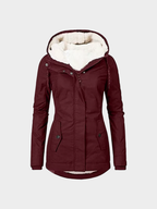 Women's Hooded Zip-Up Parka Jacket