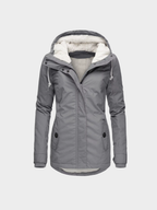 Women's Hooded Zip-Up Parka Jacket