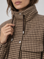 Women's Houndstooth Cropped Jacket