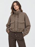 Women's Houndstooth Cropped Jacket