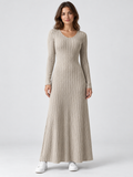 Women's Long-Sleeve A-Line Knit Dress