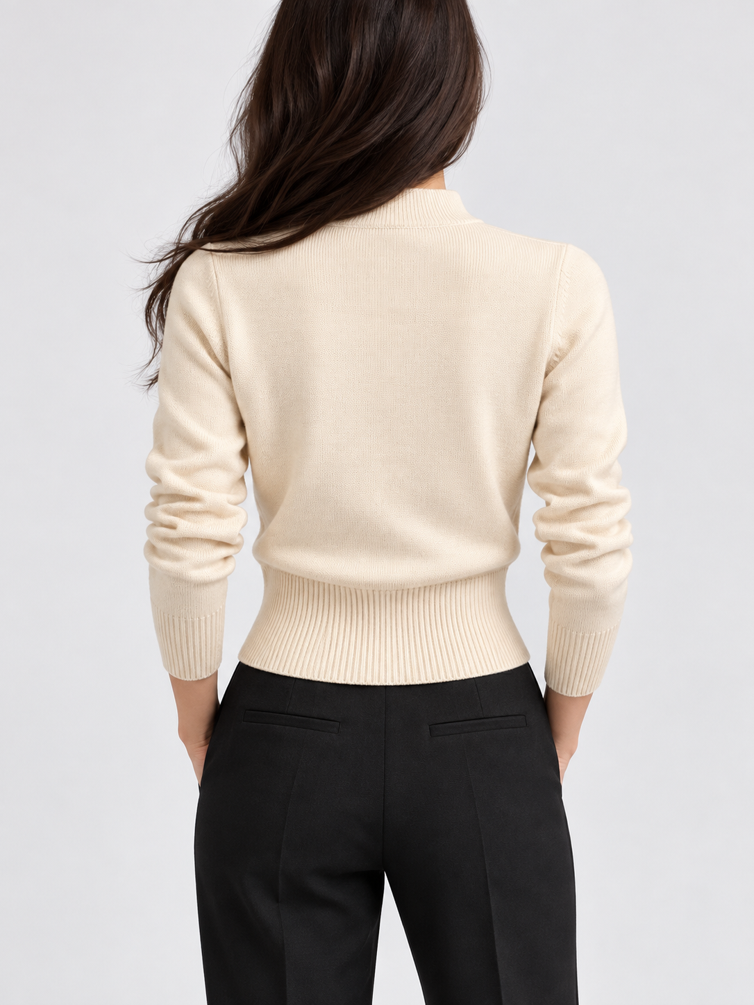 Women's Long-Sleeve Single-Breasted Knitted Cardigan