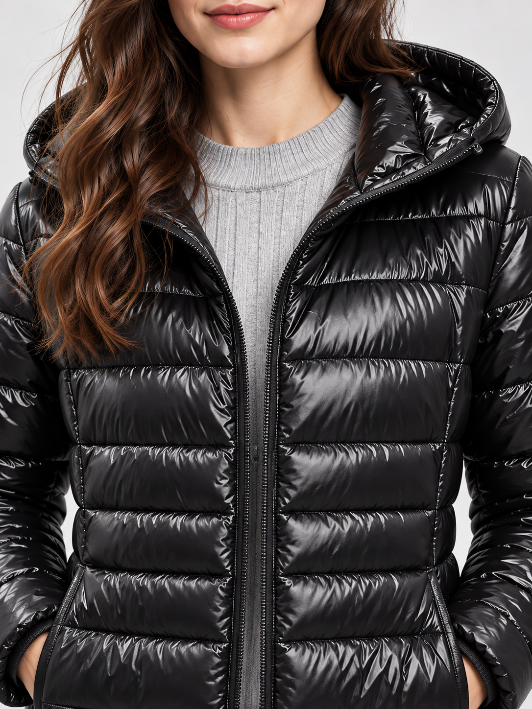 Women's Long Hooded Down Coat