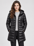 Women's Long Hooded Down Coat