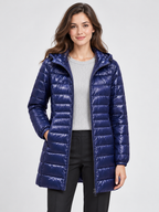 Women's Long Hooded Down Coat