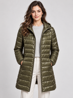 Women's Long Hooded Down Coat