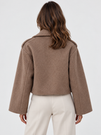 Women's Short Wide Lapel Trench Coat