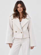 Women's Short Wide Lapel Trench Coat