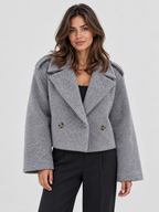 Women's Short Wide Lapel Trench Coat