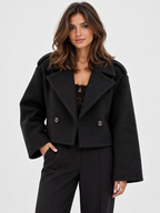 Women's Short Wide Lapel Trench Coat