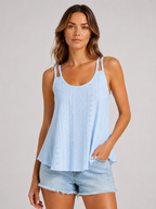 Women’s Sleeveless Top with Hollow Out Detail