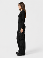 Women’s Straight-Leg Cargo Trousers with Flap Pockets