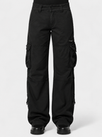 Women’s Straight-Leg Cargo Trousers with Flap Pockets