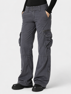 Women’s Straight-Leg Cargo Trousers with Flap Pockets