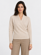 Women's V-Neck Wrap Cashmere Jumper