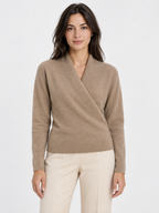 Women's V-Neck Wrap Cashmere Jumper
