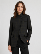 Women's Asymmetric Single Button Blazer