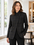 Women's Asymmetric Single Button Blazer