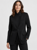 Women's Asymmetric Single Button Blazer