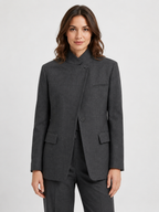 Women's Asymmetric Single Button Blazer