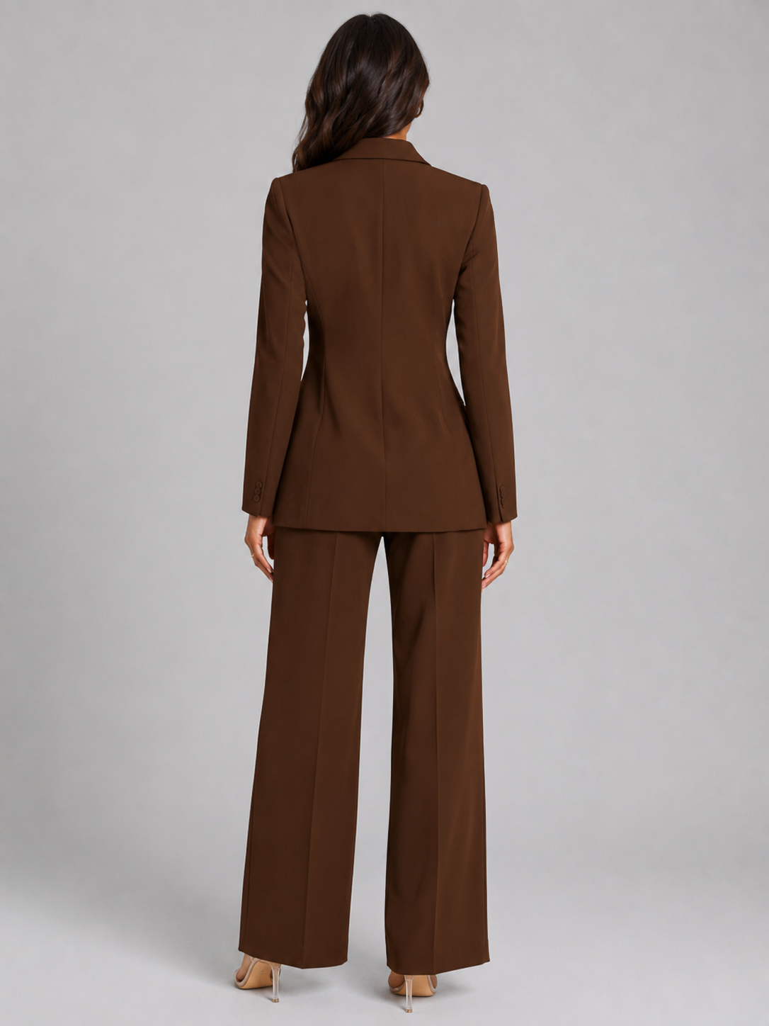 Women’s Blazer and Trousers Set with Single Button