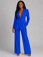 Women’s Blazer and Trousers Set with Single Button