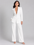 Women’s Blazer and Trousers Set with Single Button