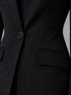 Women’s Collarless Blazer and Wide-Leg Trouser Set