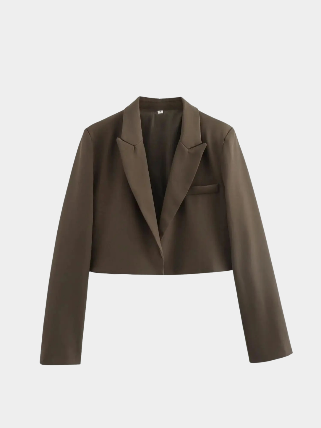 Women’s Cropped Blazer with Notched Lapel
