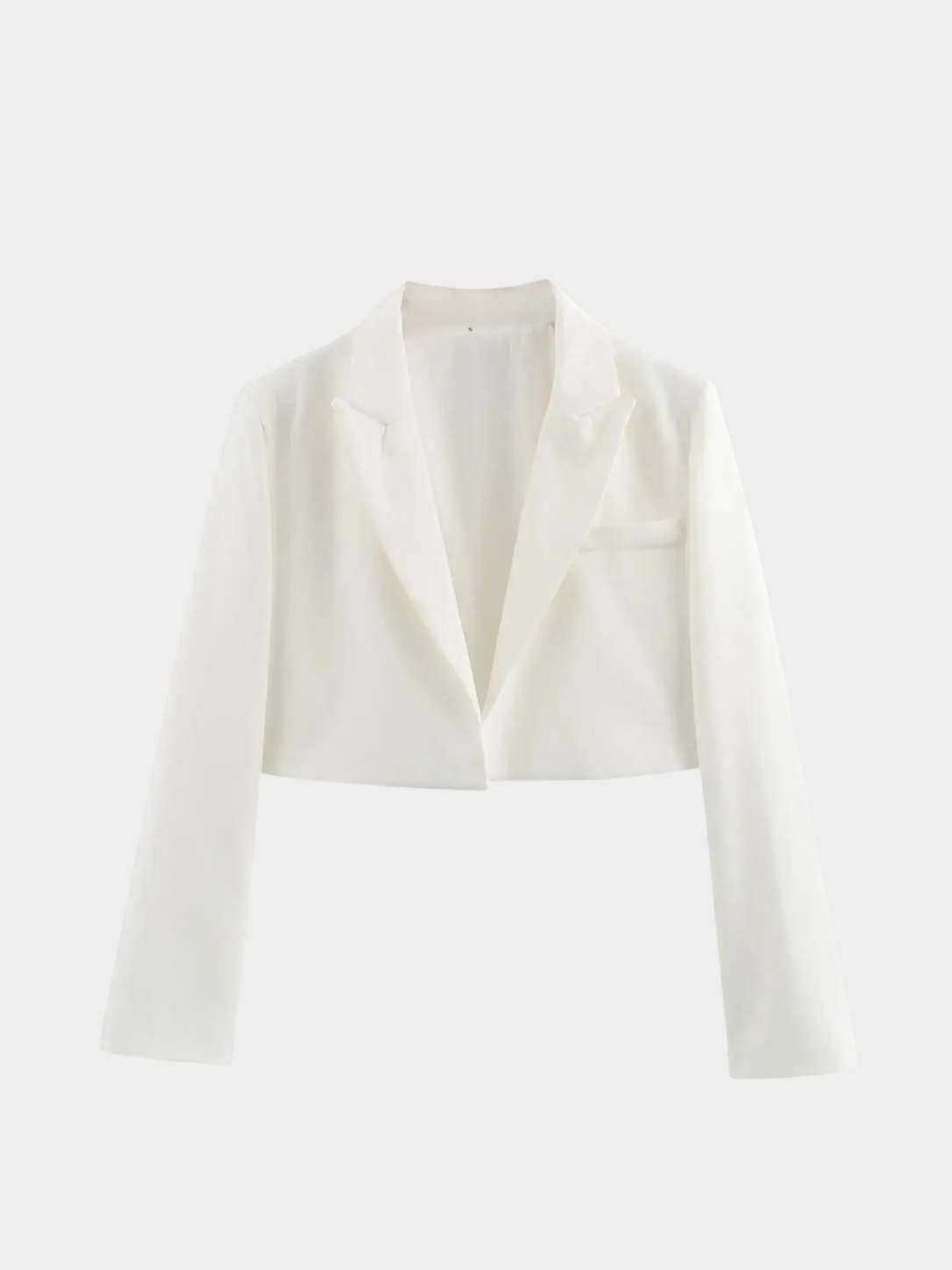 Women’s Cropped Blazer with Notched Lapel