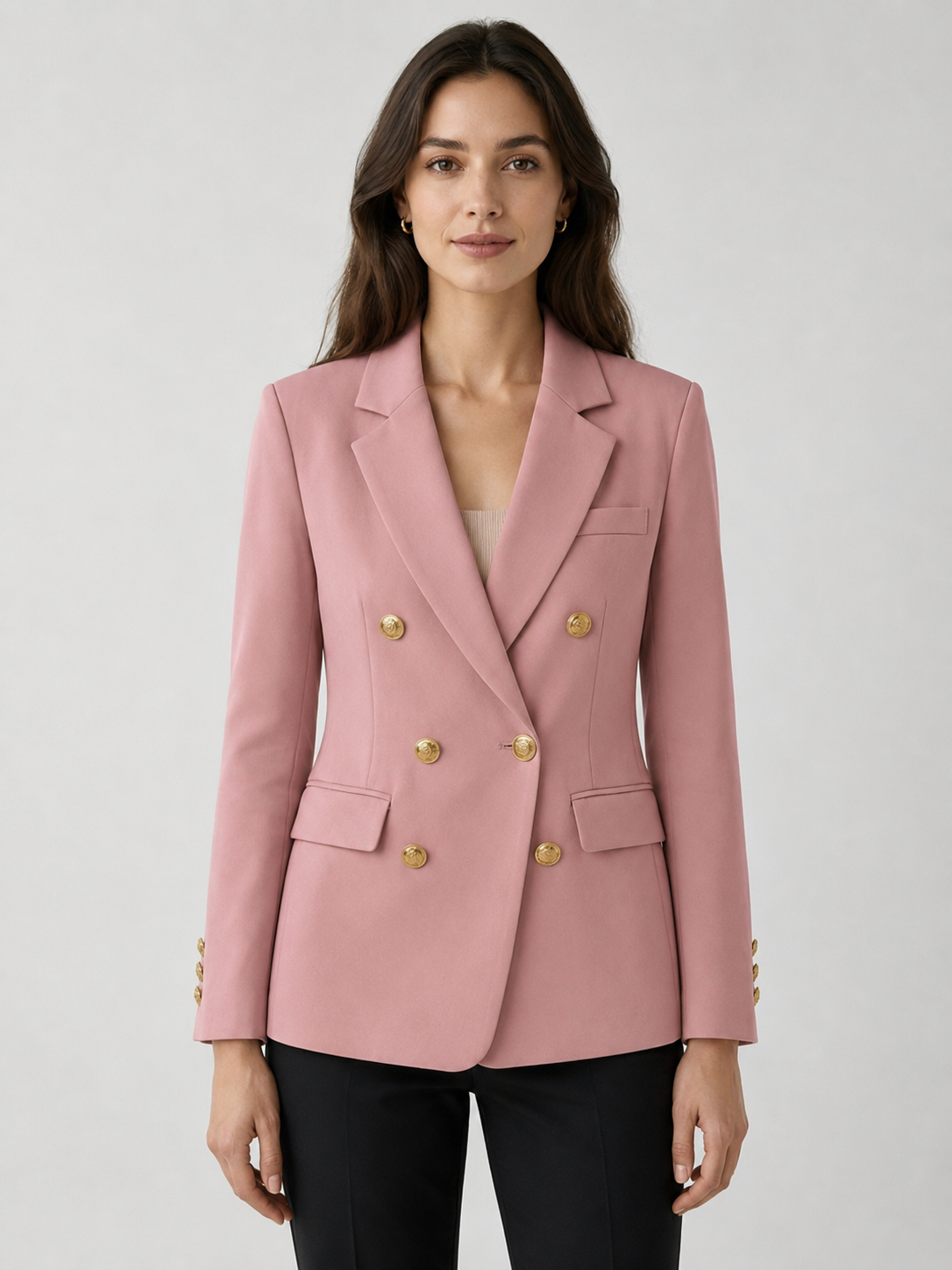 Women's Double-Breasted Fitted Blazer