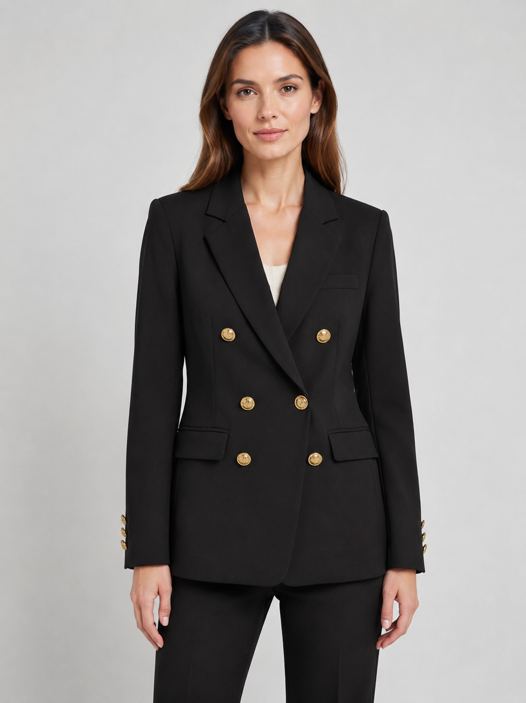 Women's Double-Breasted Fitted Blazer