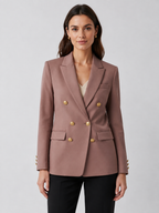 Women's Double-Breasted Fitted Blazer