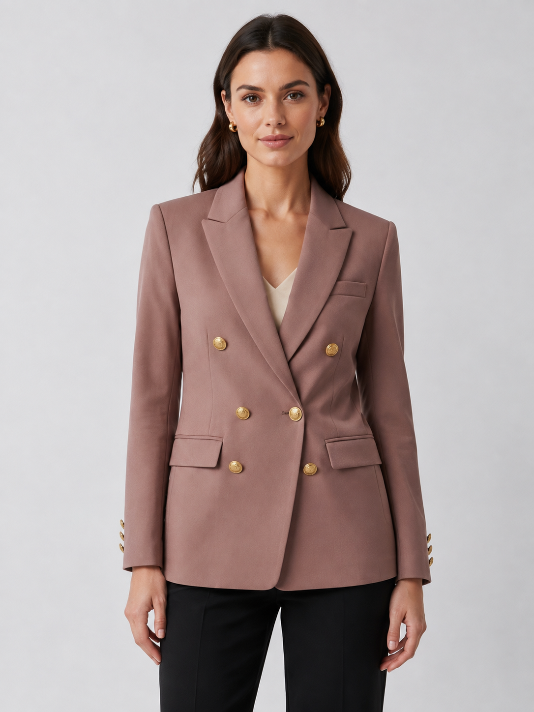 Women's Double-Breasted Fitted Blazer