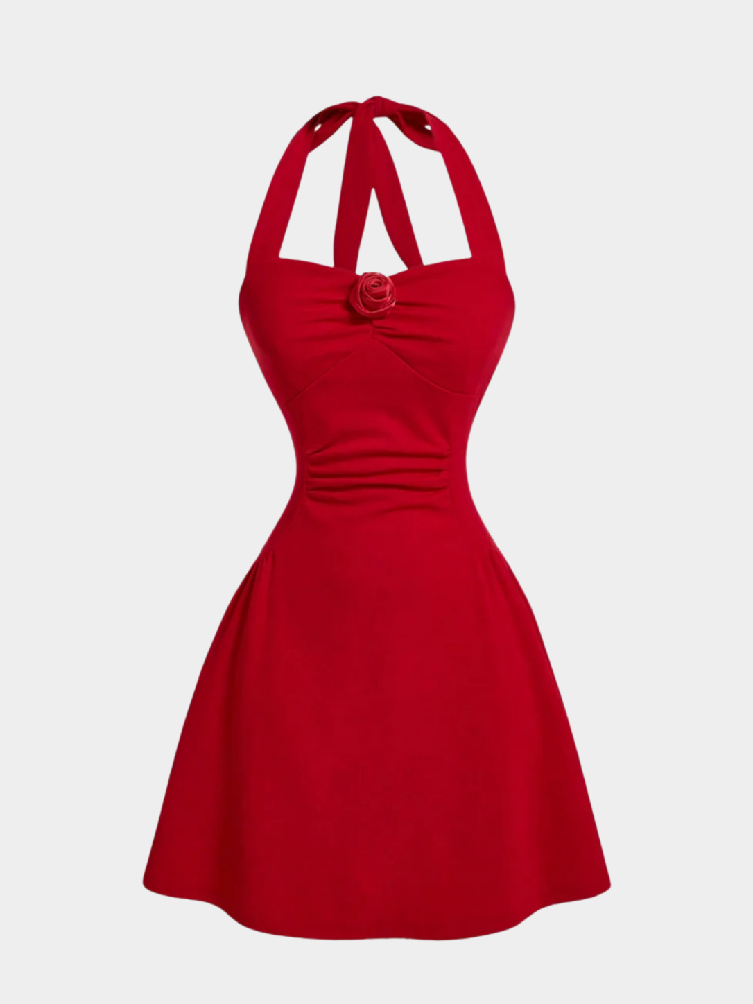 Women’s Halter Mini Dress with Bow Detail