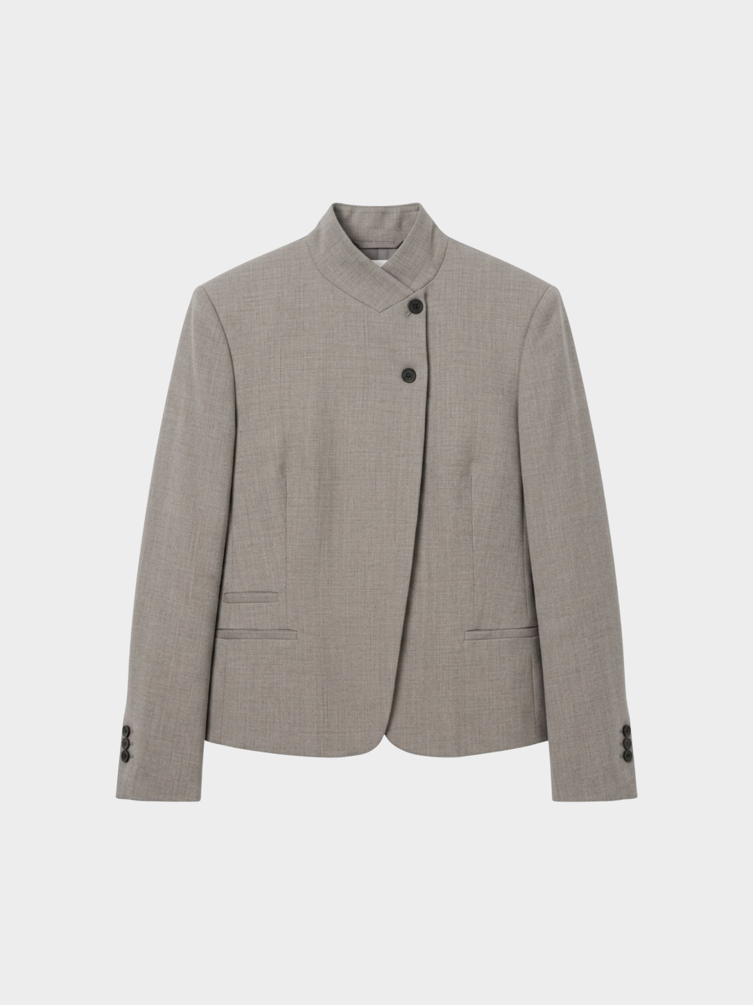 Women's High-Neck Asymmetric Jacket