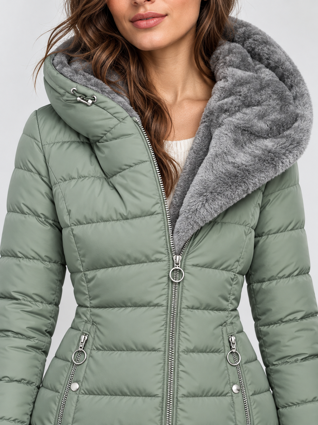 Women's Hooded Mid-Length Padded Jacket