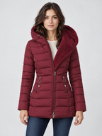 Women's Hooded Mid-Length Padded Jacket