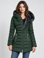 Women's Hooded Mid-Length Padded Jacket