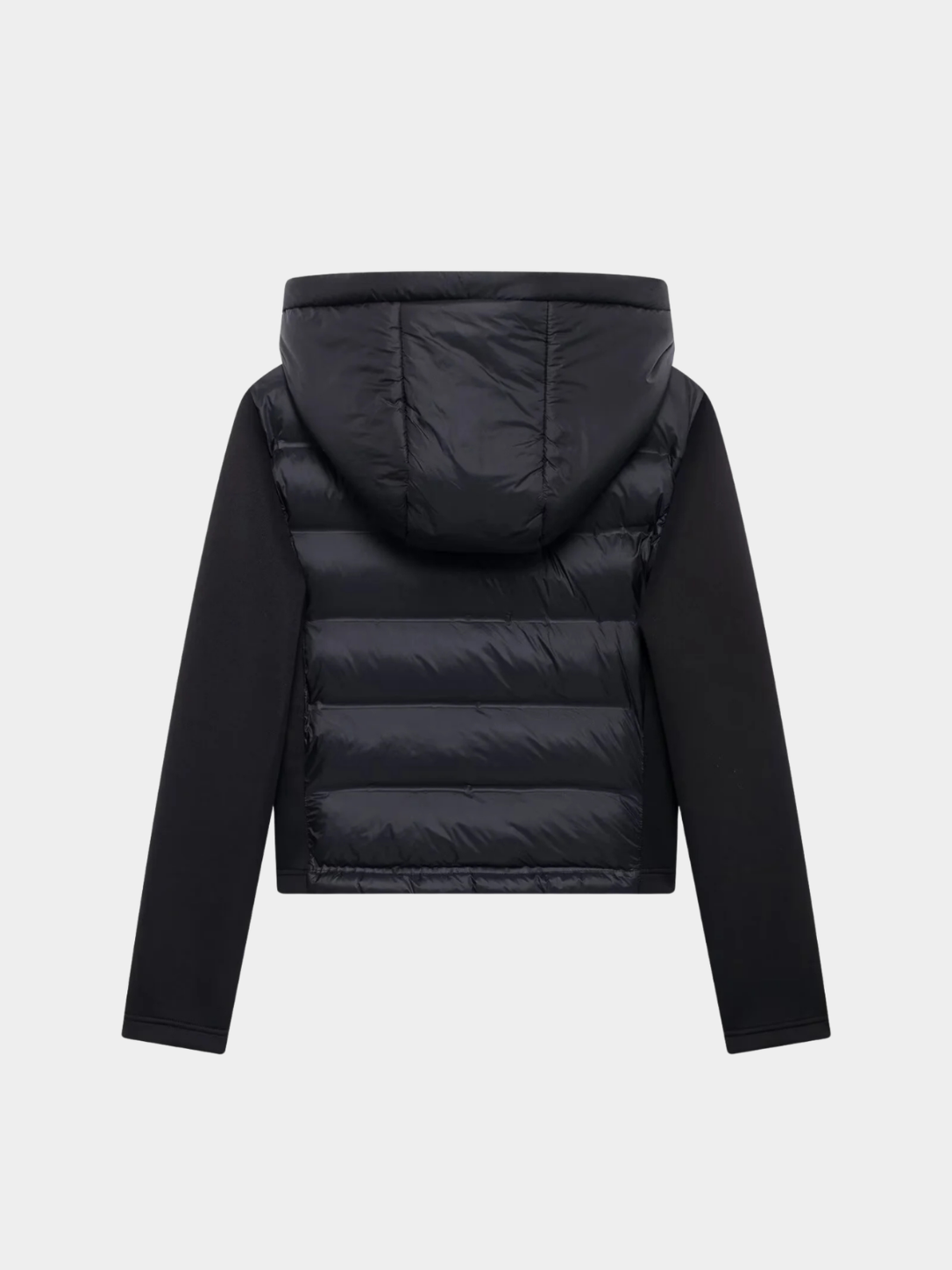 Women’s Hooded Zip-Front Puffer Jacket with Long Sleeves