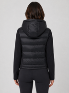 Women’s Hooded Zip-Front Puffer Jacket with Long Sleeves