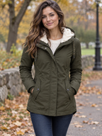 Women's Hooded Zip-Up Parka Jacket