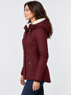 Women's Hooded Zip-Up Parka Jacket