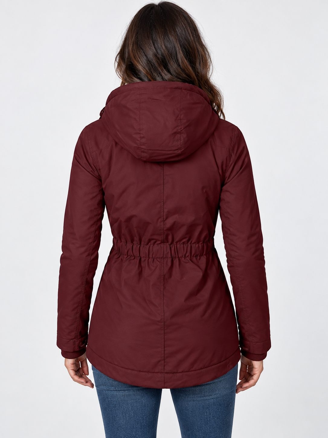 Women's Hooded Zip-Up Parka Jacket