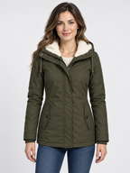 Women's Hooded Zip-Up Parka Jacket