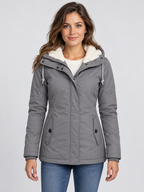 Women's Hooded Zip-Up Parka Jacket
